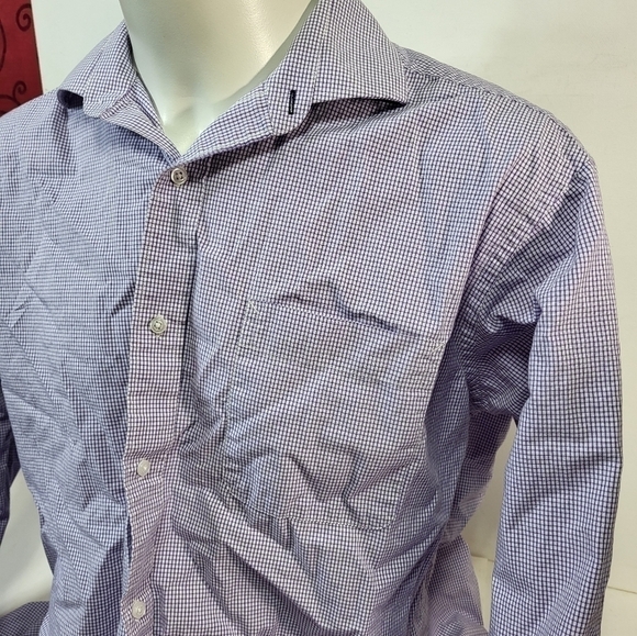 Tommy Hilfiger Purple Collared  Button-Up Dress Shirt - Picture 4 of 9
